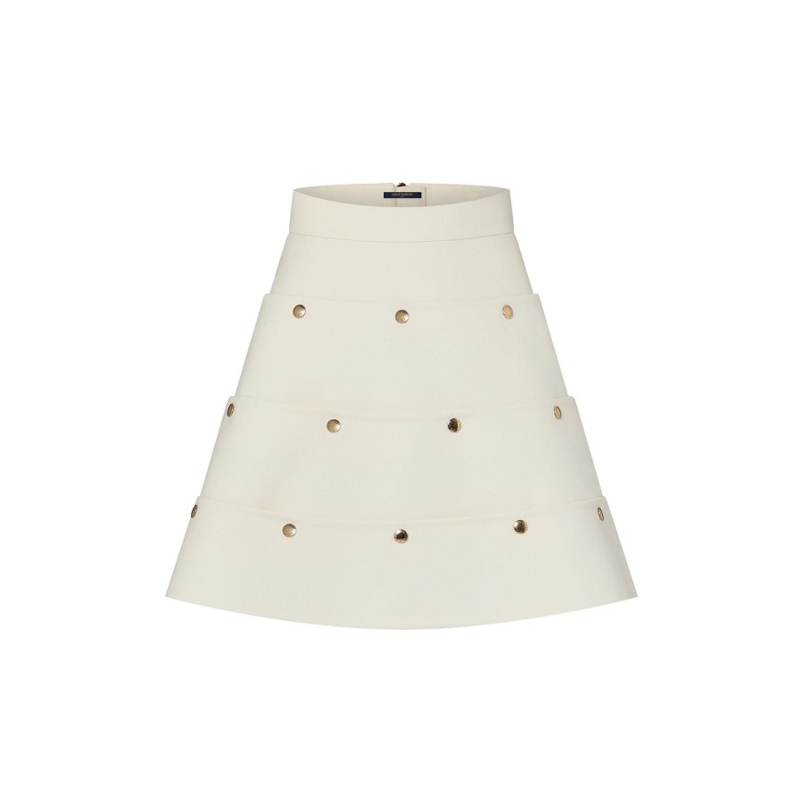 Women Louis Vuitton Skirts And Shorts | Tiered Snap Button Skirt