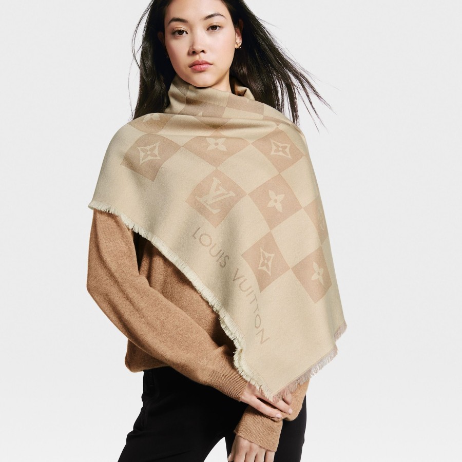 Women Louis Vuitton Shawls And Stoles | Lv Checkmate Stole