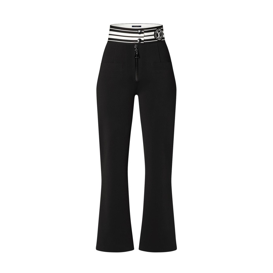 Women Louis Vuitton Pants | Lv Stripe Technical Jersey Flared Pants