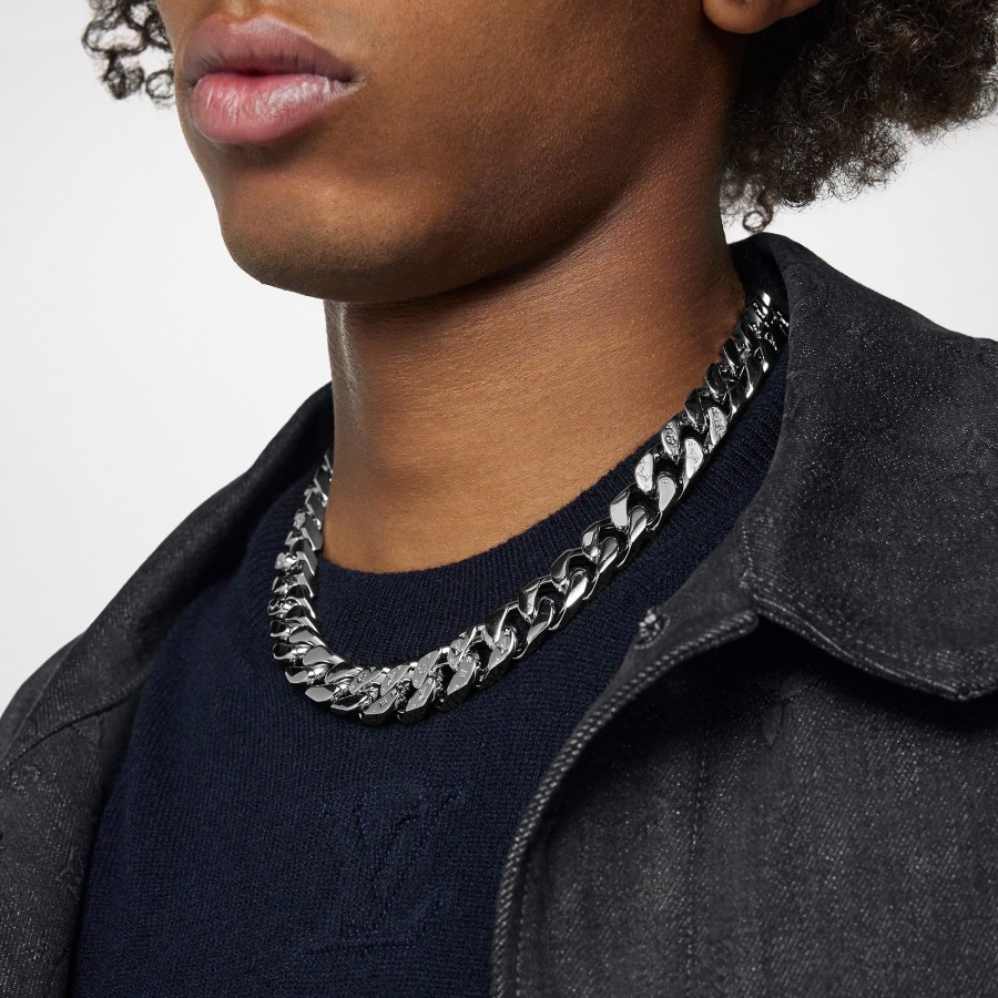 Men Louis Vuitton Necklaces And Pendants | Lv Chain Links Necklace