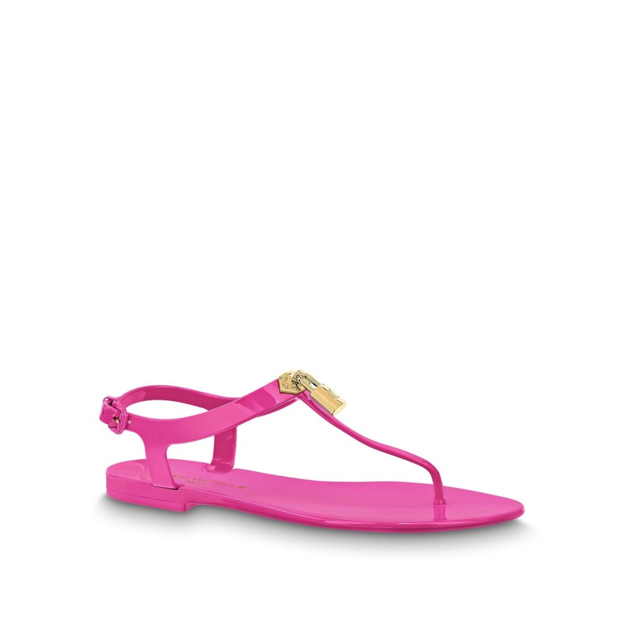 Women Louis Vuitton Sandals And Espadrilles | Bikini Flat Sandal Fuchsia