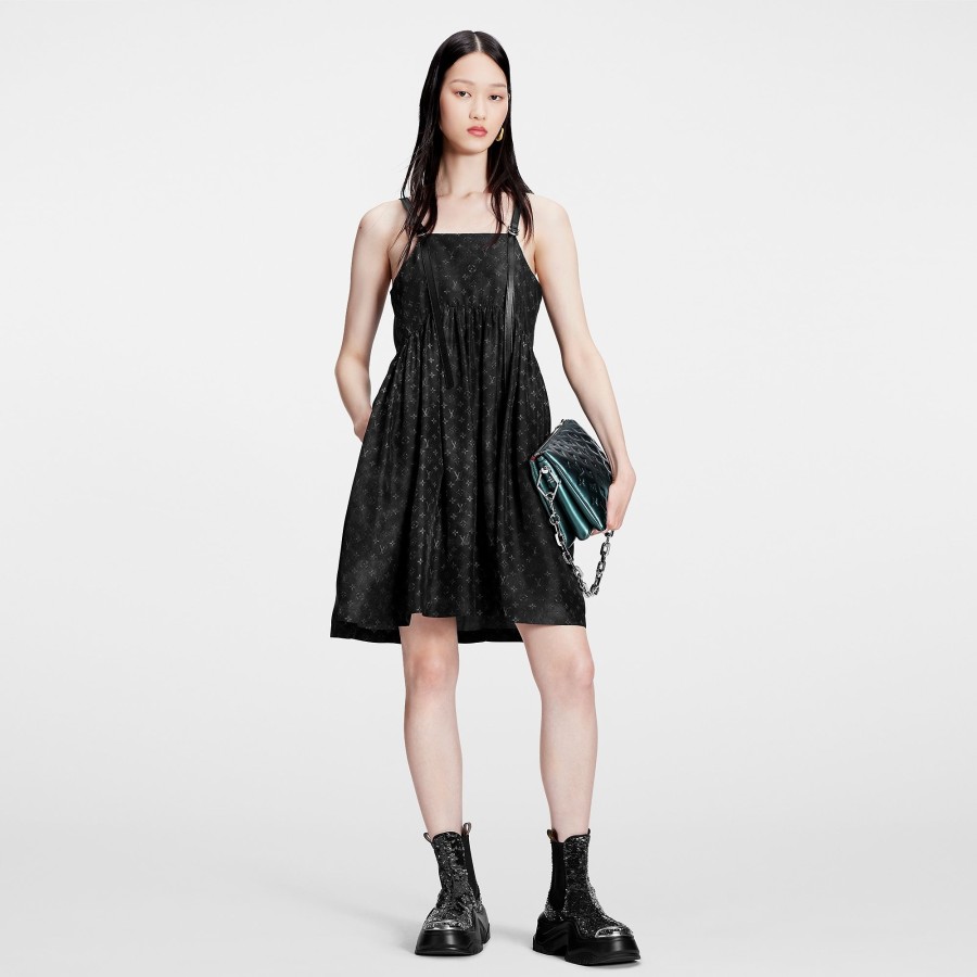 Women Louis Vuitton Dresses | Leather Strap Monogram Cloud Dress