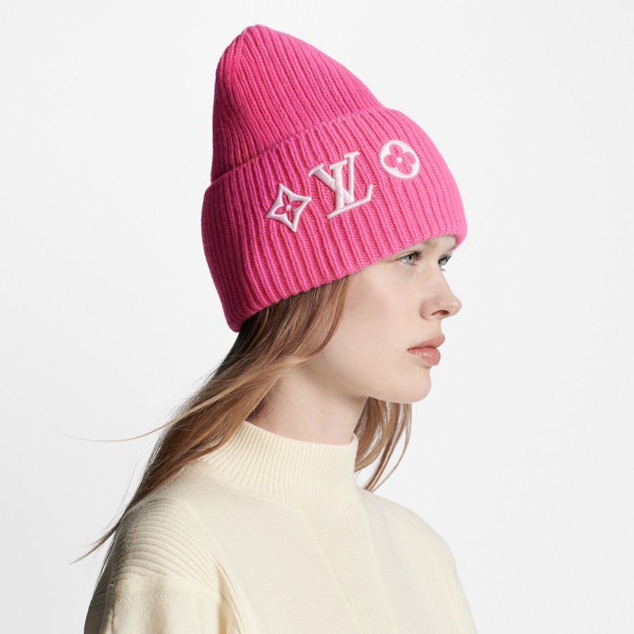 Women Louis Vuitton Hats And Gloves | Lv Headline Beanie Pink