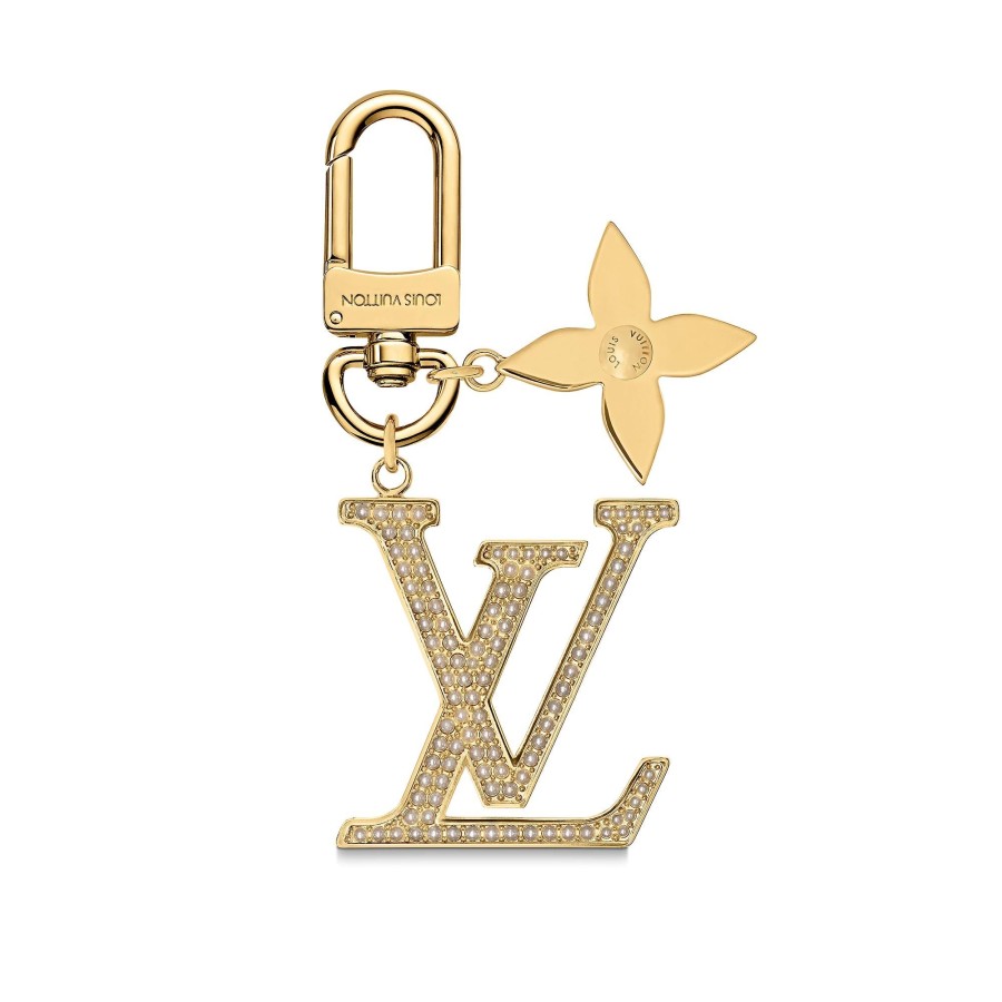 Women Louis Vuitton Key Holders And Bag Charms | Lv Signature Pearl Keyring And Bag Charm