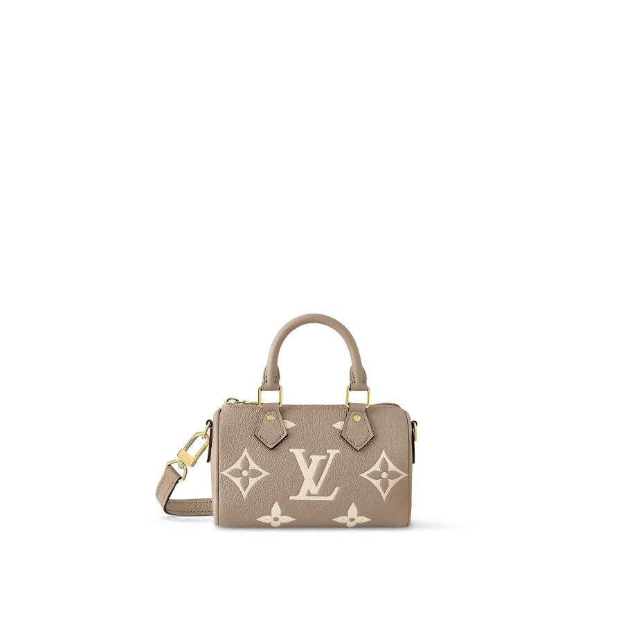 Women Louis Vuitton Mini Bags | Nano Speedy Dove/Cream