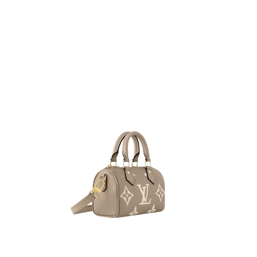 Women Louis Vuitton Mini Bags | Nano Speedy Dove/Cream