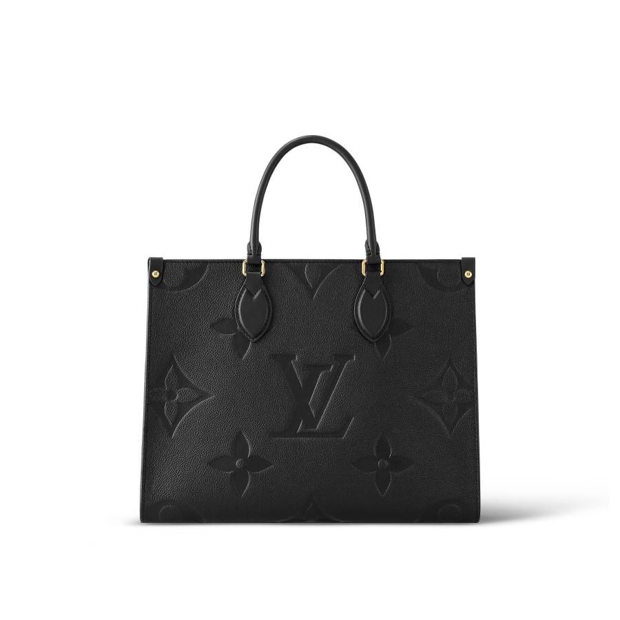 Women Louis Vuitton Leather Bags | Onthego Mm Black