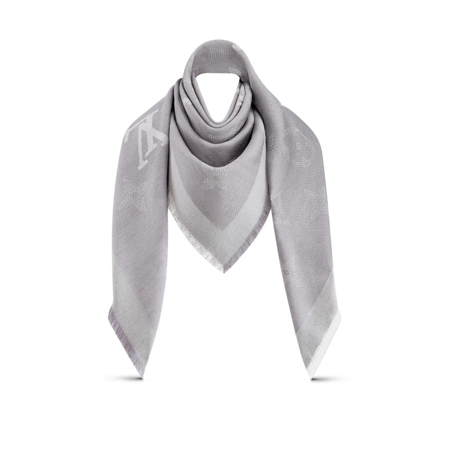 Women Louis Vuitton Shawls And Stoles | Lv Harmony Shawl Grey