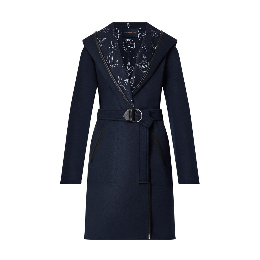 Women Louis Vuitton Coats And Jackets | Reversible Mahina Monogram Wrap Coat