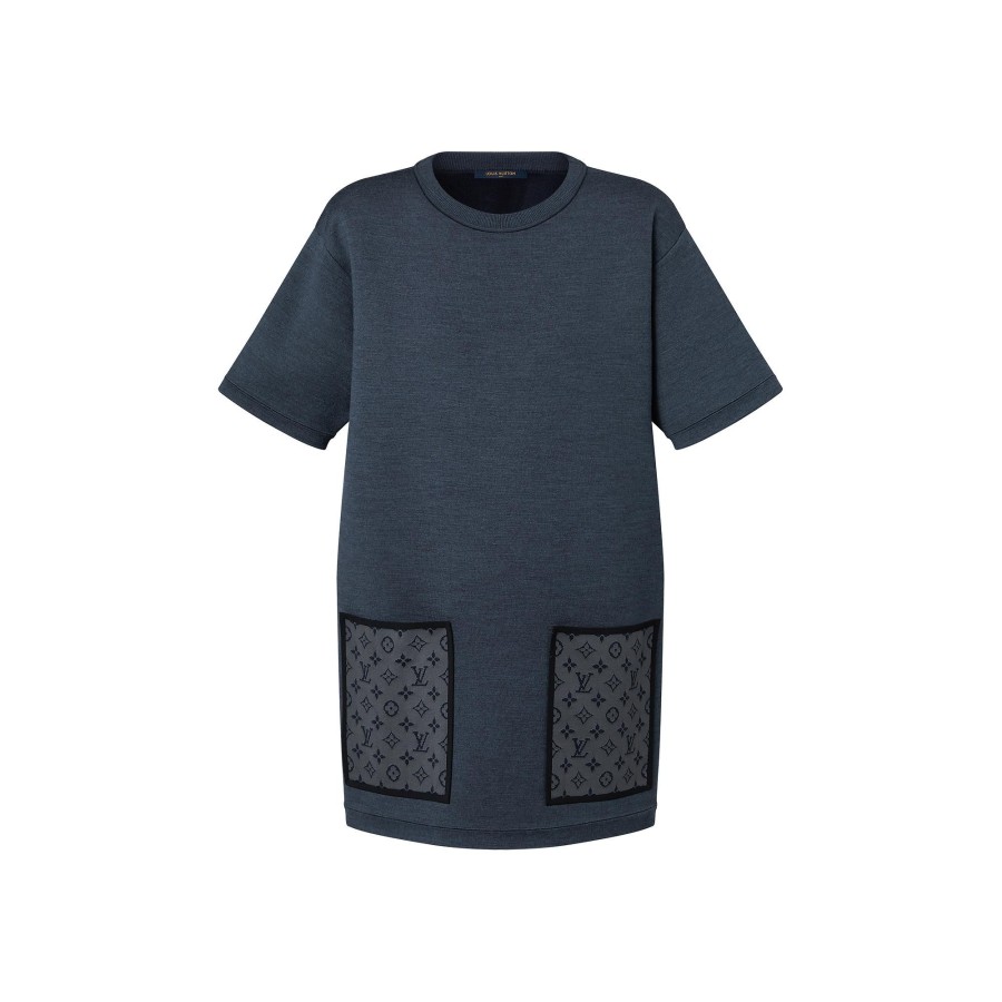 Women Louis Vuitton Dresses | Monogram Pocket Knit T-Shirt Dress