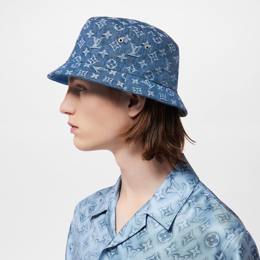 Men Louis Vuitton Hats And Gloves | Monogram Essential Bucket Hat