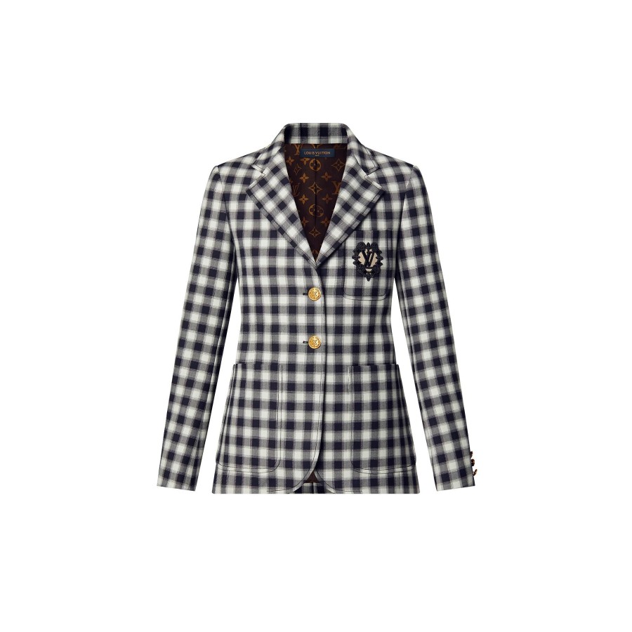 Women Louis Vuitton Coats And Jackets | Vichy Check Preppy Blazer