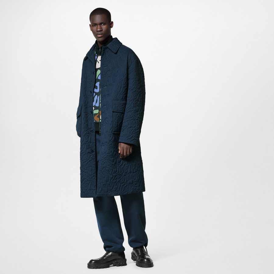 Men Louis Vuitton Coats And Outerwear | Lv Graphic Light Padded Coat