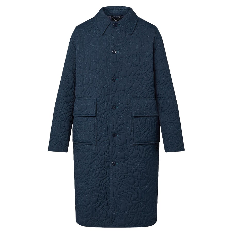 Men Louis Vuitton Coats And Outerwear | Lv Graphic Light Padded Coat