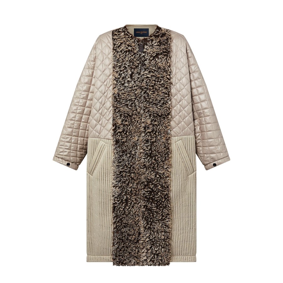 Women Louis Vuitton Coats And Jackets | Faux Fur Detail Quilted Coat