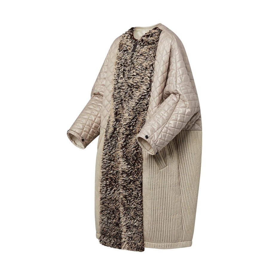 Women Louis Vuitton Coats And Jackets | Faux Fur Detail Quilted Coat