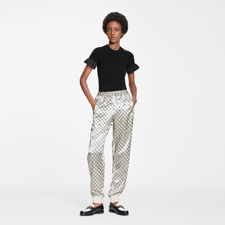 Women Louis Vuitton Pants | Damier Azur Jogging Pants