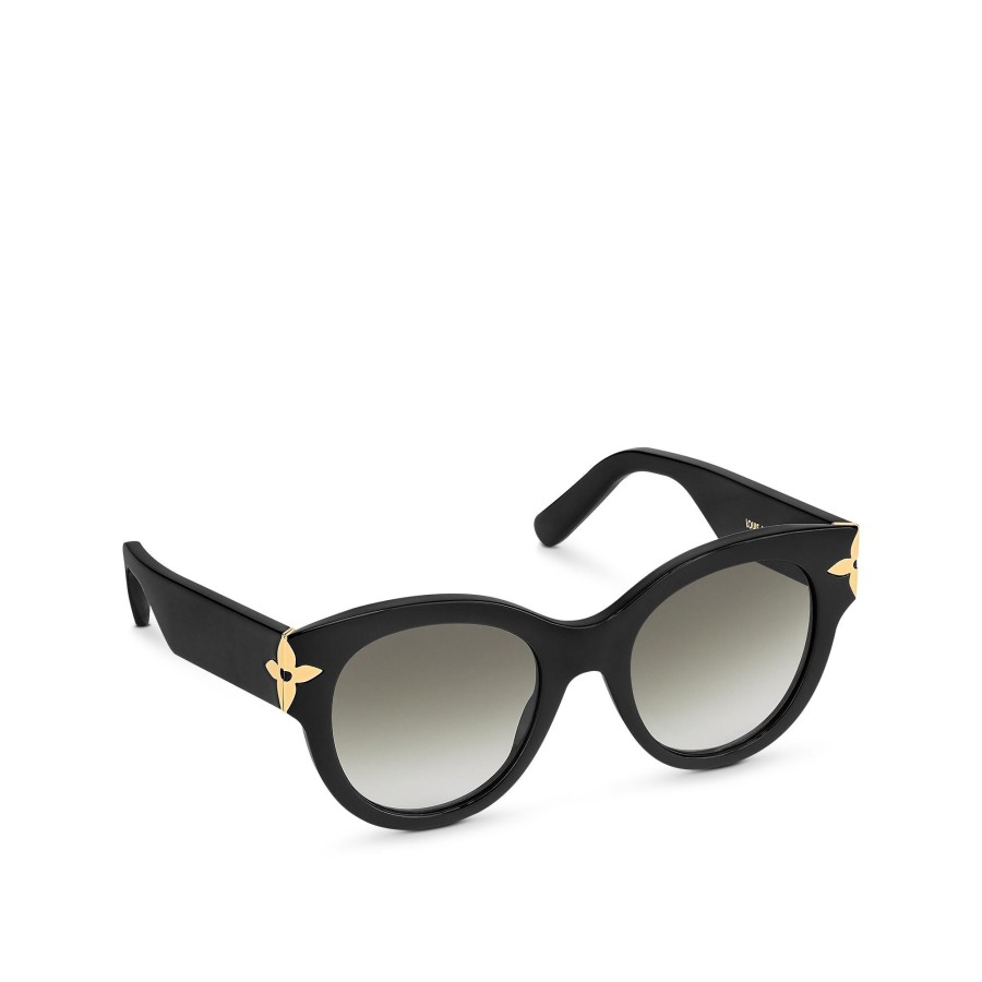 Women Louis Vuitton Sunglasses | Flower Edge Round Sunglasses Black