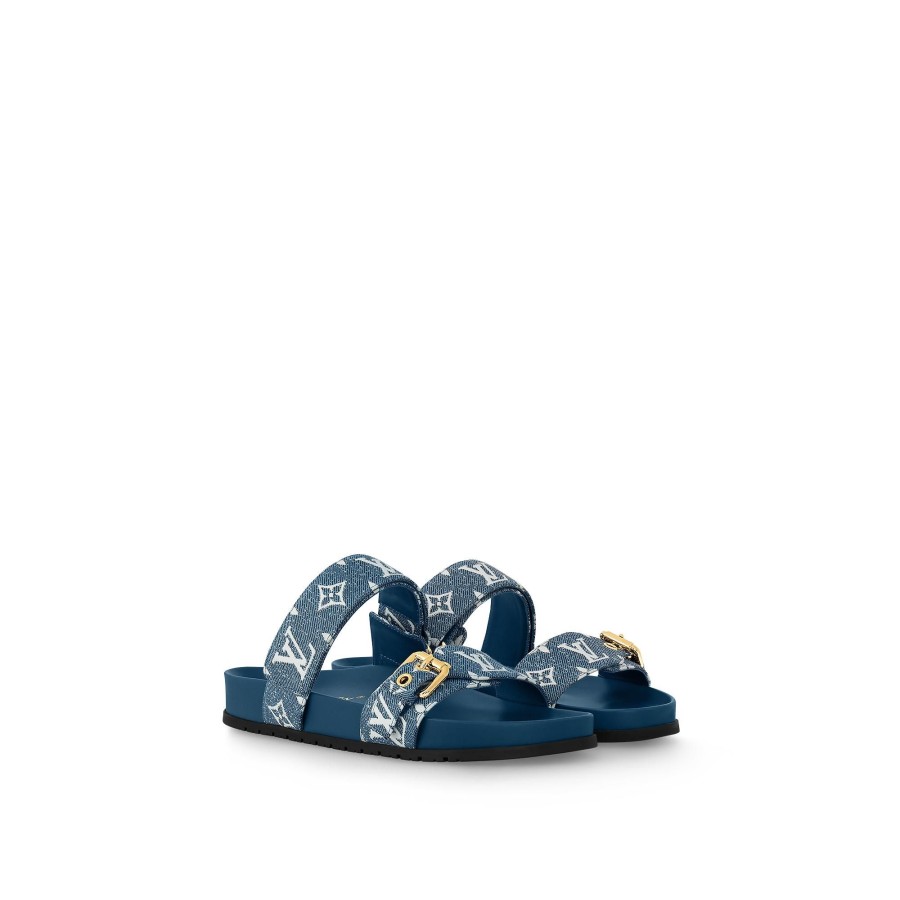 Women Louis Vuitton Mules And Slides | Bom Dia Flat Comfort Mule