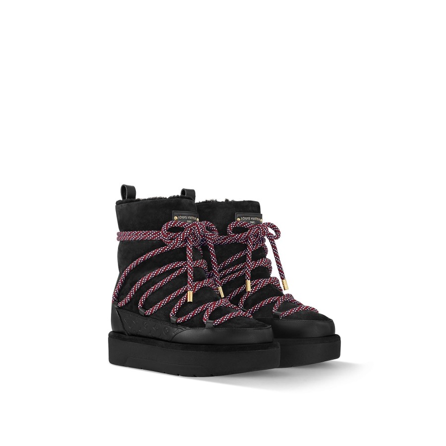 Women Louis Vuitton Boots And Booties | Aspen Platform Ankle Boot Black