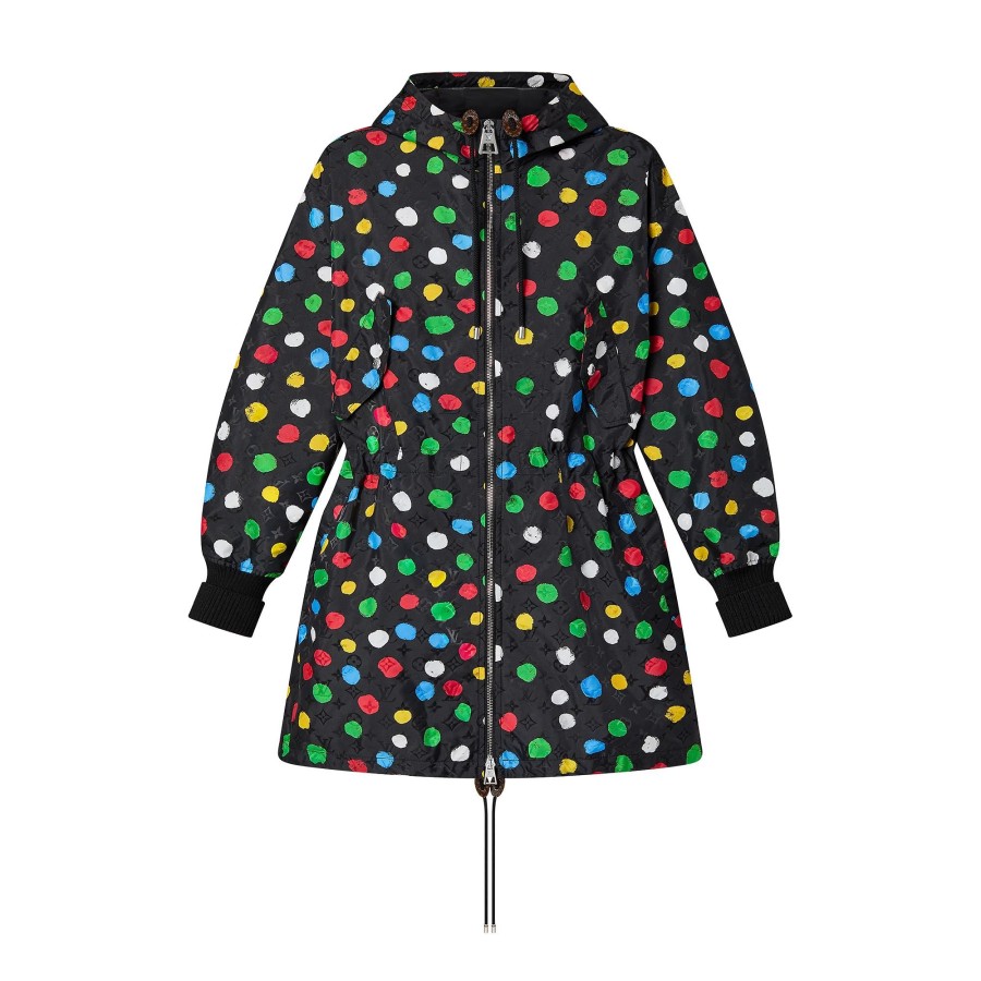 Women Louis Vuitton Coats And Jackets | Lv X Yk Painted Dots Long Parka