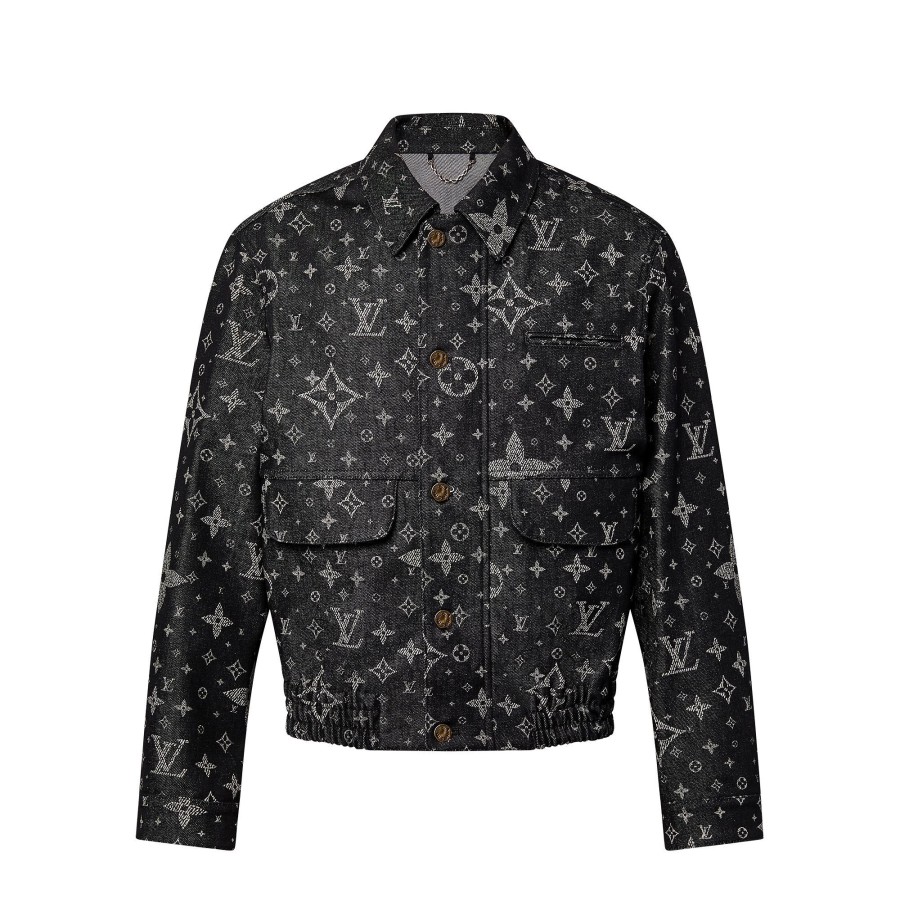 Men Louis Vuitton Coats And Outerwear | Monogram Printed Denim Jacket