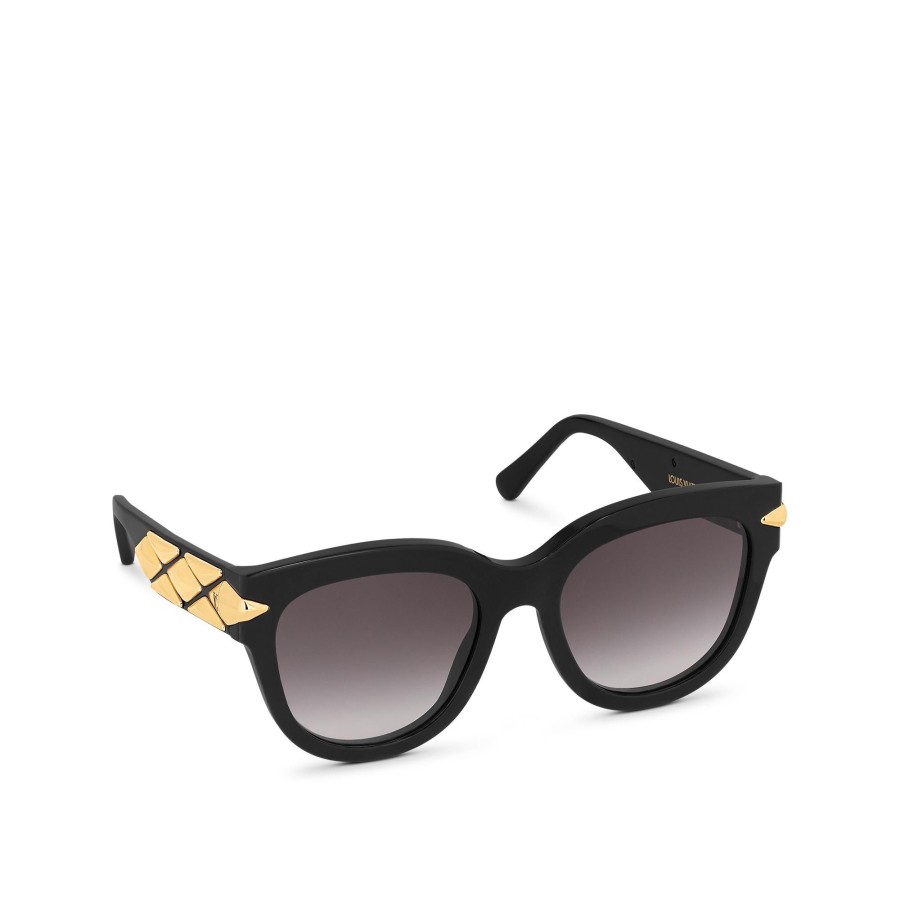 Women Louis Vuitton Sunglasses | Lv Malletage Round Sunglasses Black