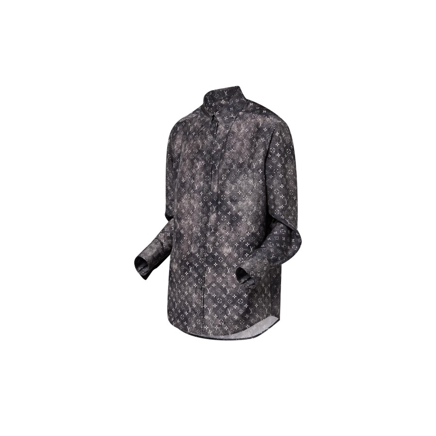 Women Louis Vuitton Tops | Monogram Cloud Shirt Dark Grey