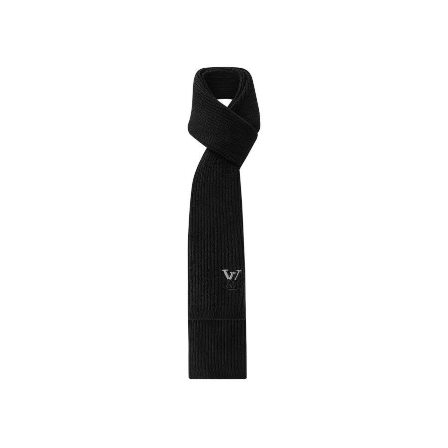 Men Louis Vuitton Scarves | Lv Dual Knit Scarf Black