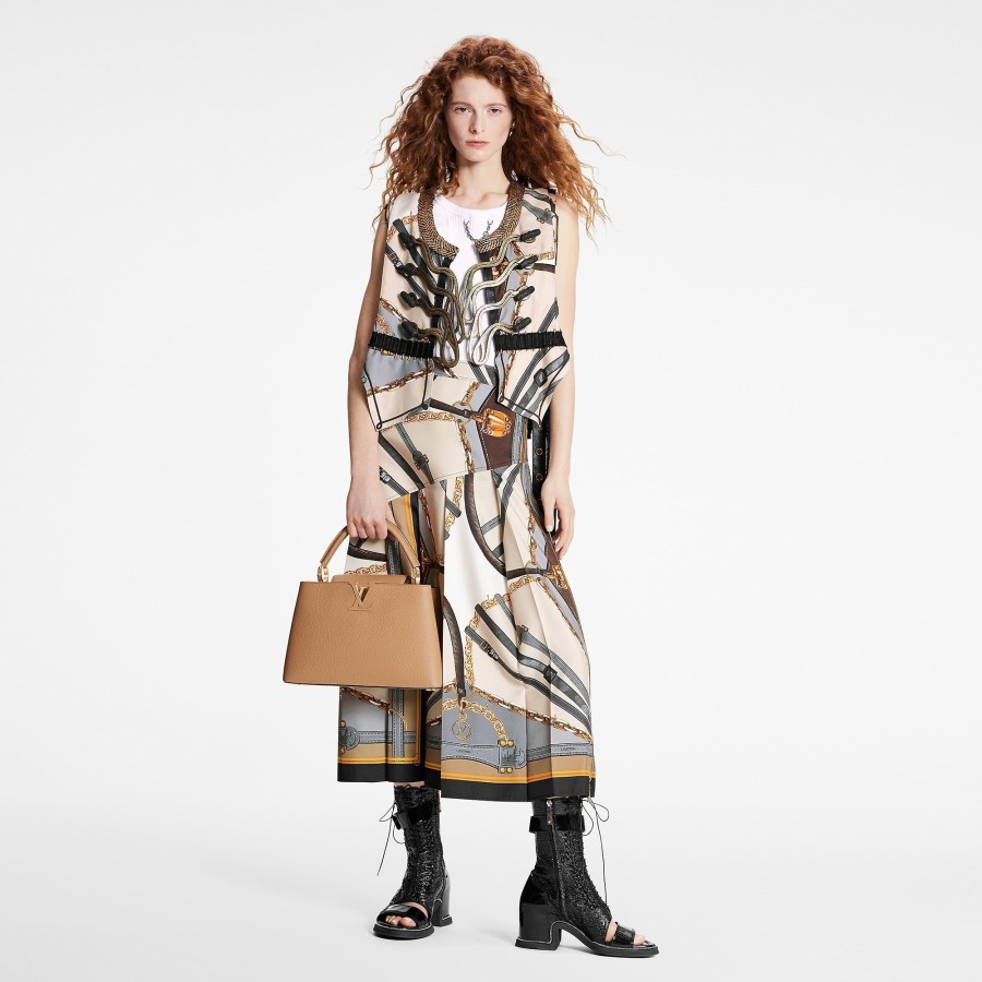 Women Louis Vuitton Skirts And Shorts | Scarf Print Asymmetrical Midi Skirt