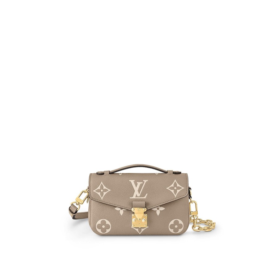 Women Louis Vuitton Leather Bags | Pochette Metis East West Dove/Cream