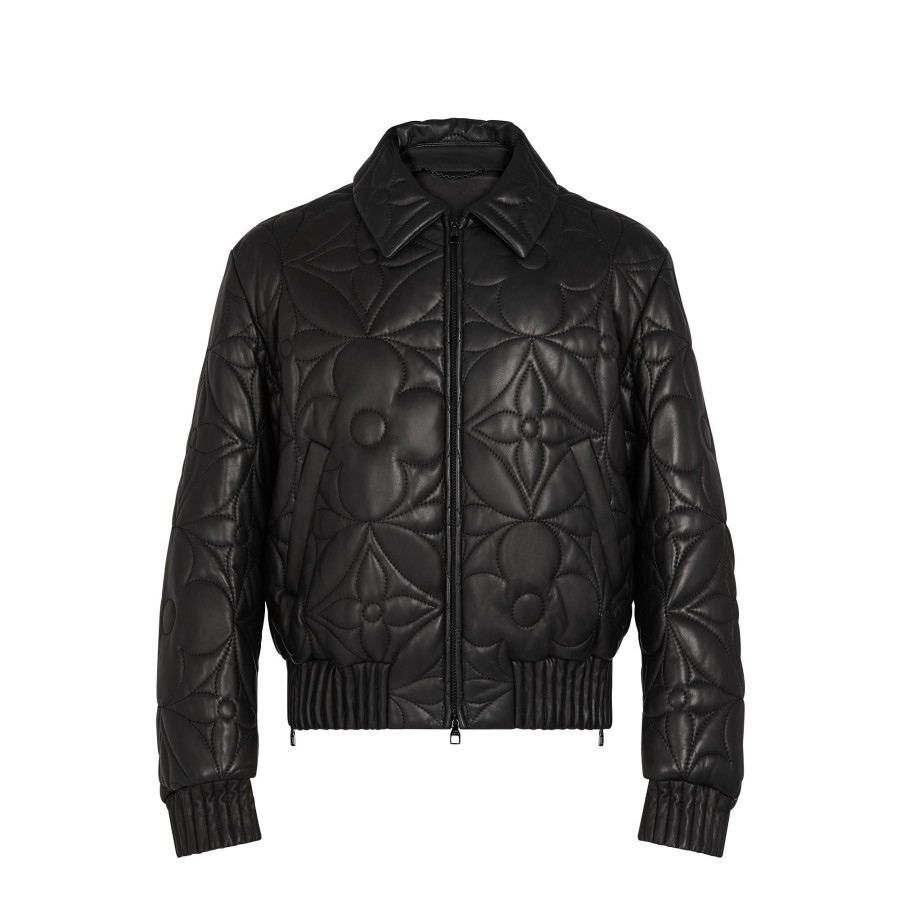 Men Louis Vuitton Coats And Outerwear | Lvse Flower Monogram Quilted Aviator