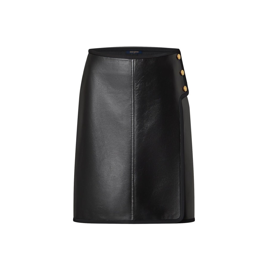 Women Louis Vuitton Skirts And Shorts | Leather Apron Tab Mini Wrap Skirt