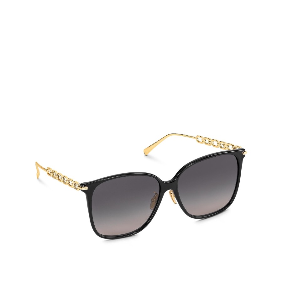 Women Louis Vuitton Sunglasses | My Lv Chain Two Classique Square Sunglasses Black