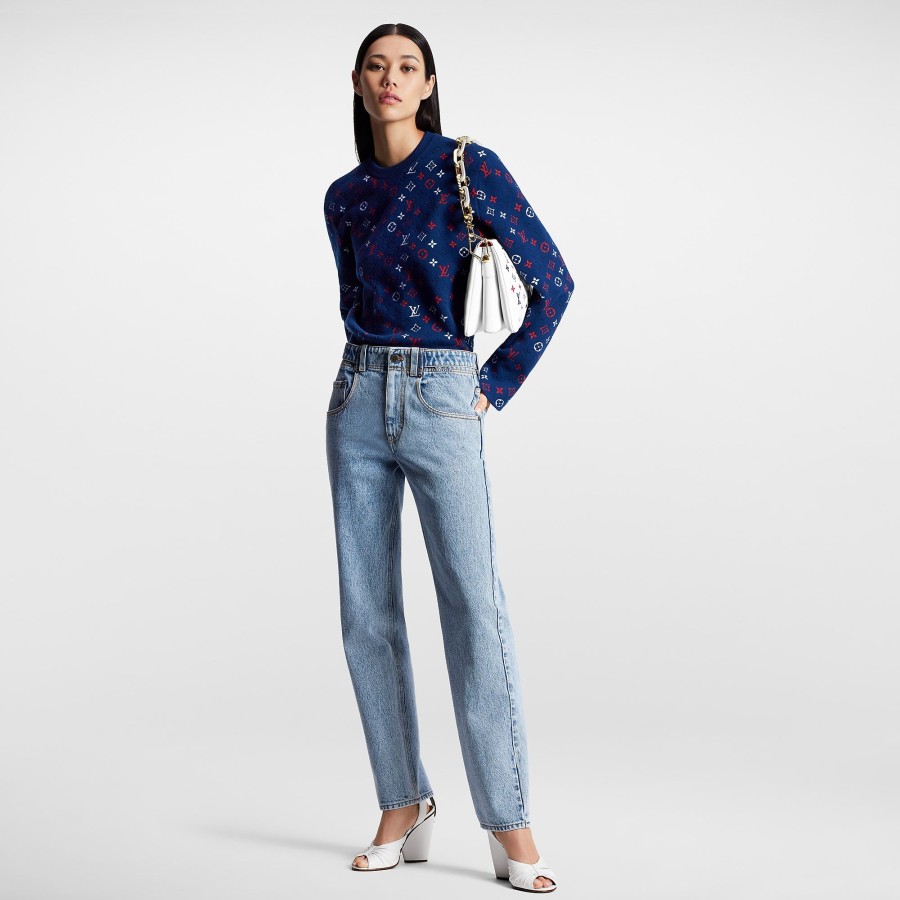 Women Louis Vuitton Denim | Bleached Denim Jeans