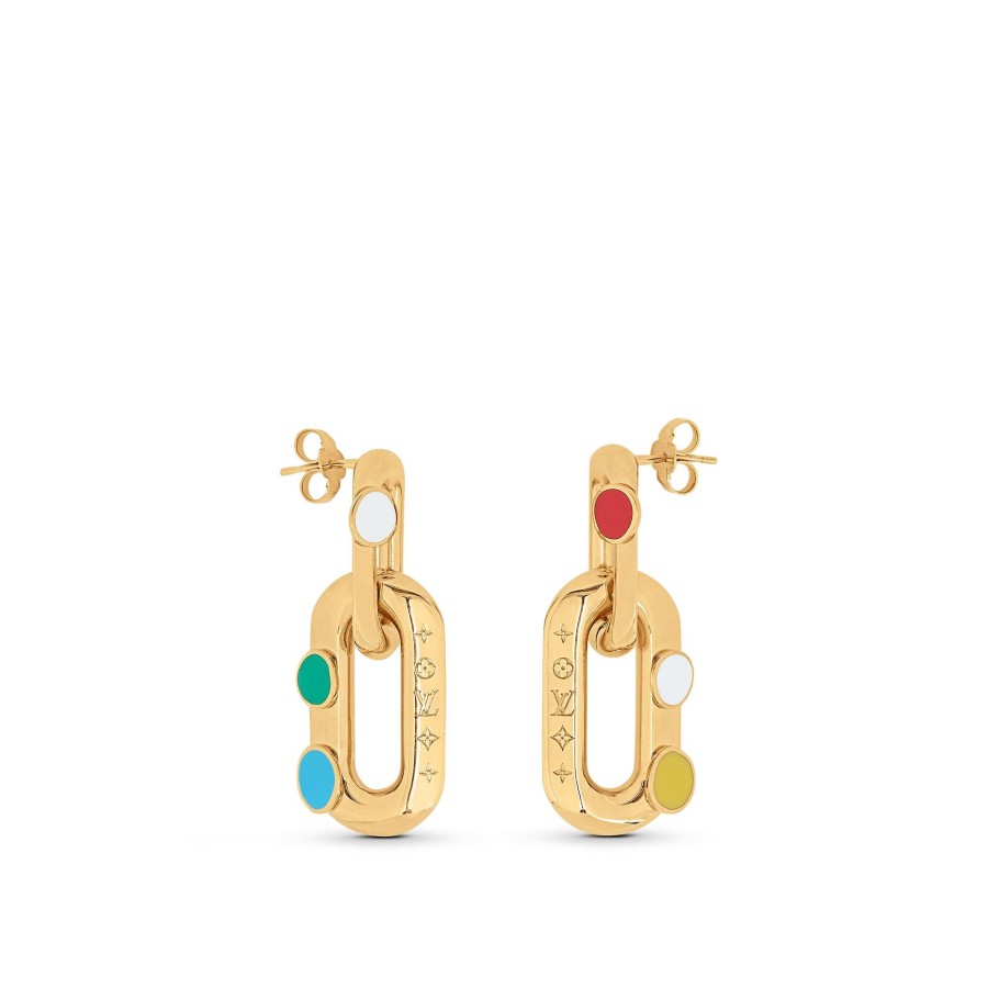 Women Louis Vuitton Earrings | Lv X Yk Lv Edge Painted Dots Earrings