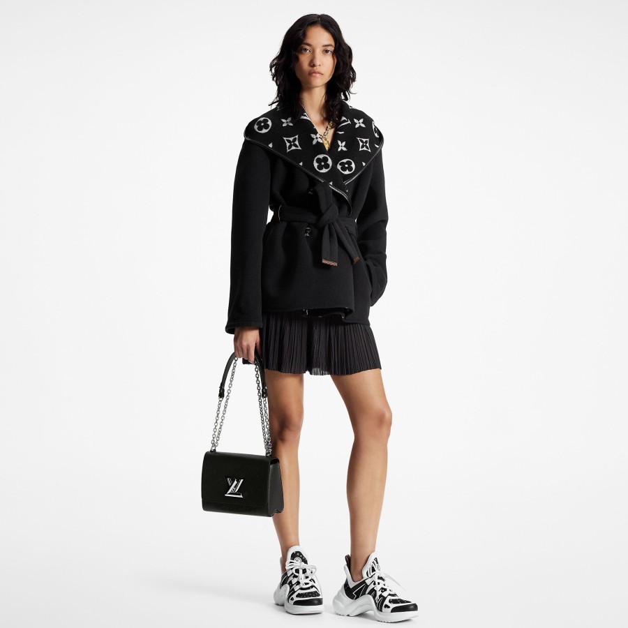 Women Louis Vuitton Coats And Jackets | Signature Short Hooded Wrap Coat