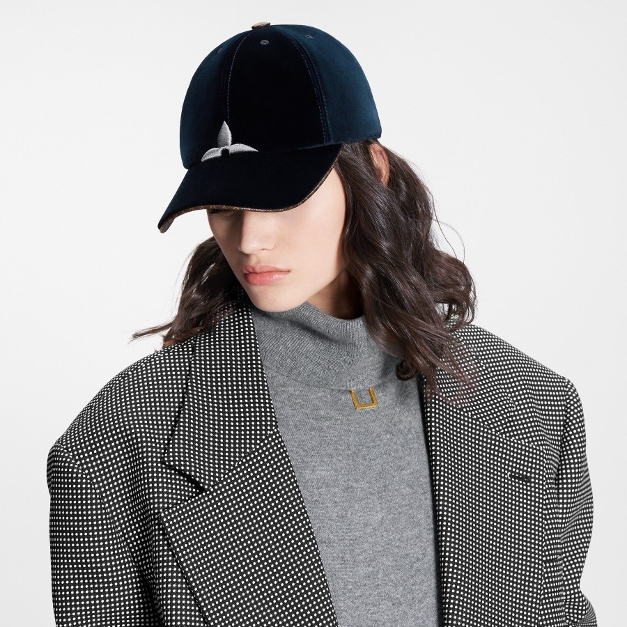 Women Louis Vuitton Hats And Gloves | Lv Touch Cap Bleu Marine