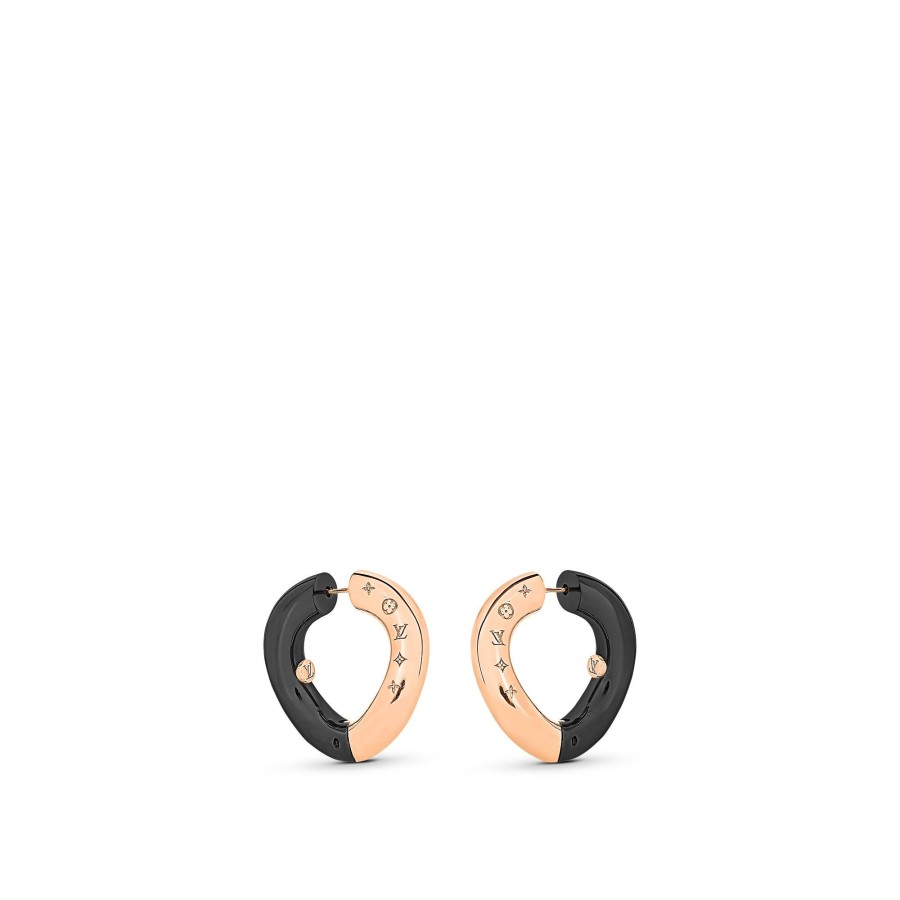 Women Louis Vuitton Earrings | Wave Hoops Earrings Pink