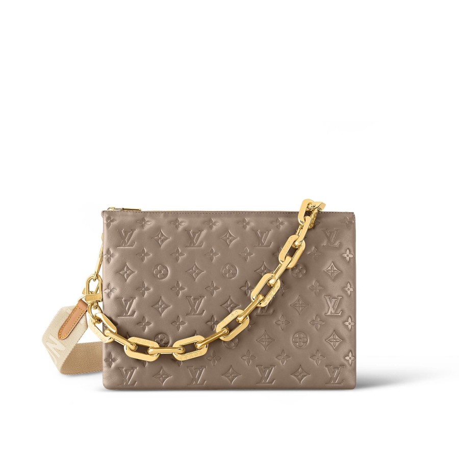 Women Louis Vuitton Shoulder And Cross Body Bags | Coussin Mm Taupe