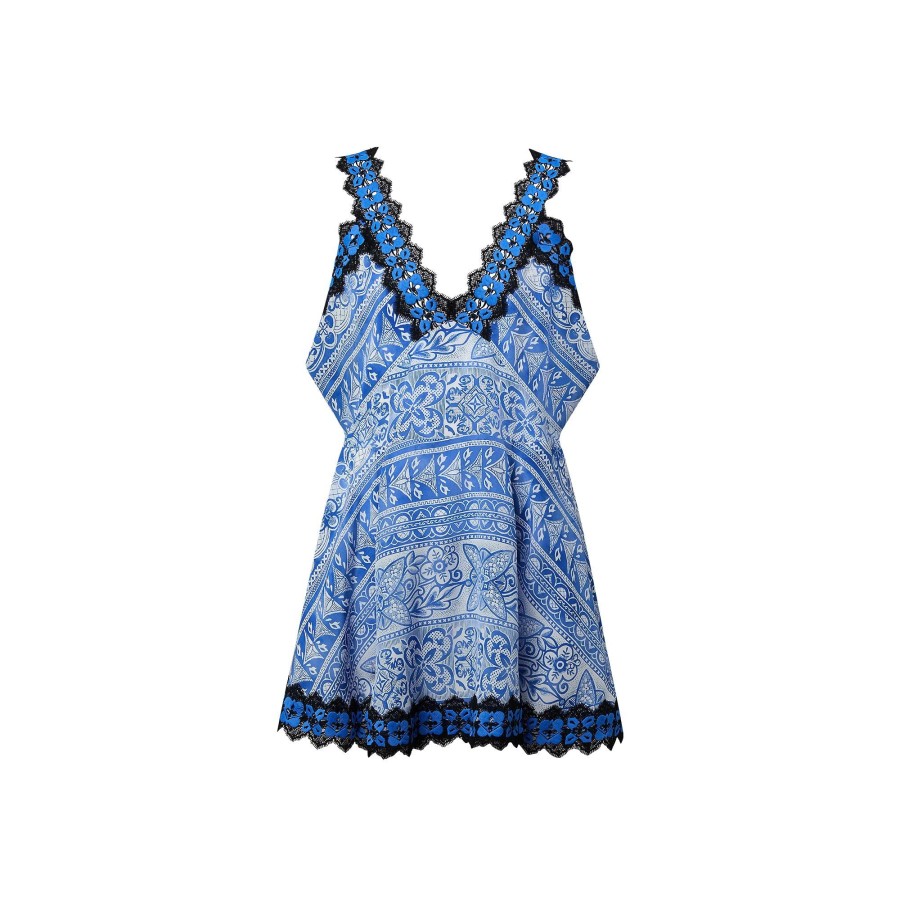 Women Louis Vuitton Dresses | Lace Trim Monogram Tile Dress