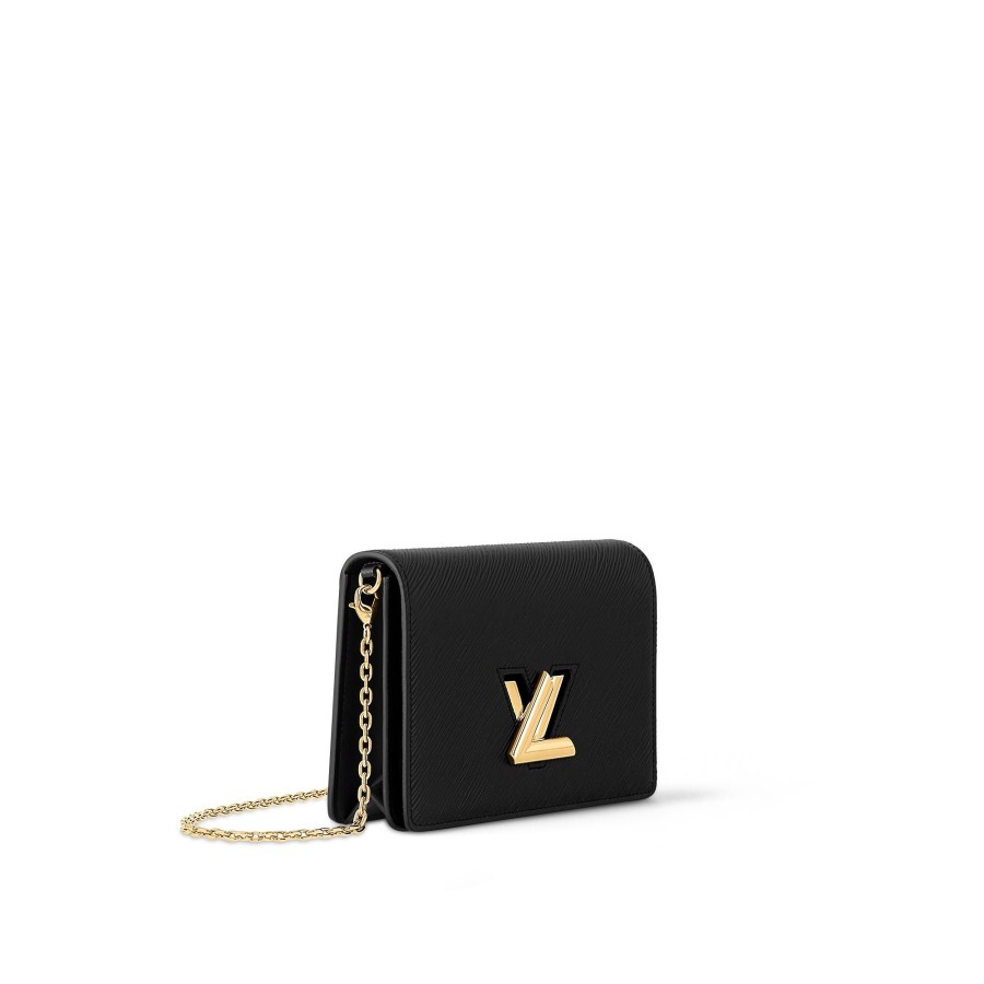 Women Louis Vuitton Chain Bags And Clutches | Twist Belt Chain Pouch