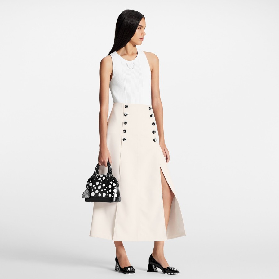 Women Louis Vuitton Skirts And Shorts | Lv X Yk Technical Gabardine Midi Skirt