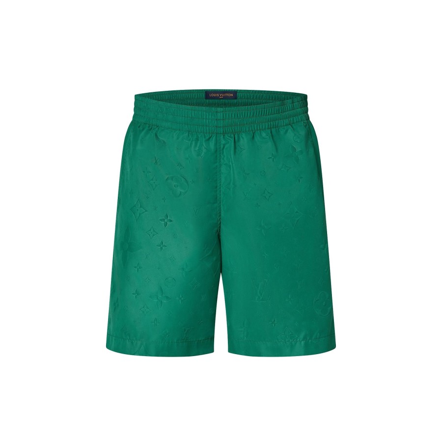 Men Louis Vuitton Swimwear | Monogram Nylon Swim Board Shorts Green