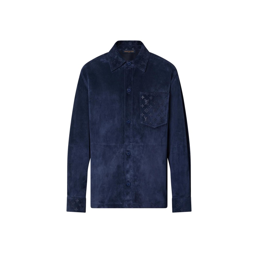 Men Louis Vuitton Coats And Outerwear | Suede Overshirt