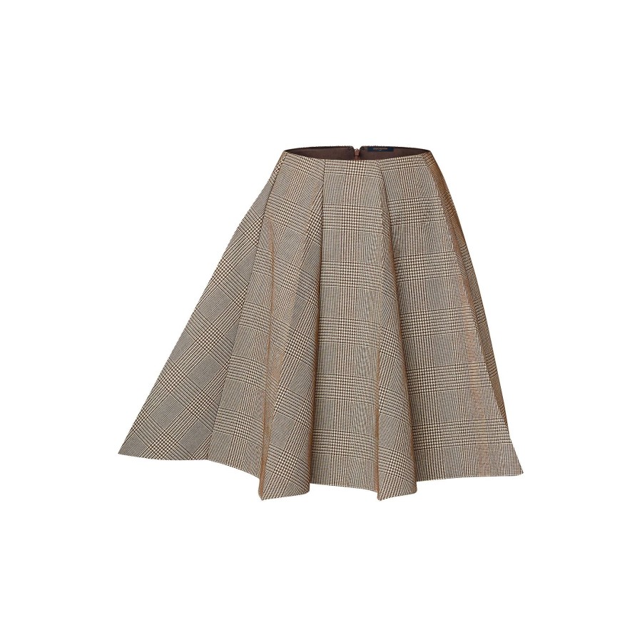 Women Louis Vuitton Skirts And Shorts | 3D Pleat Prince Of Wales Skirt