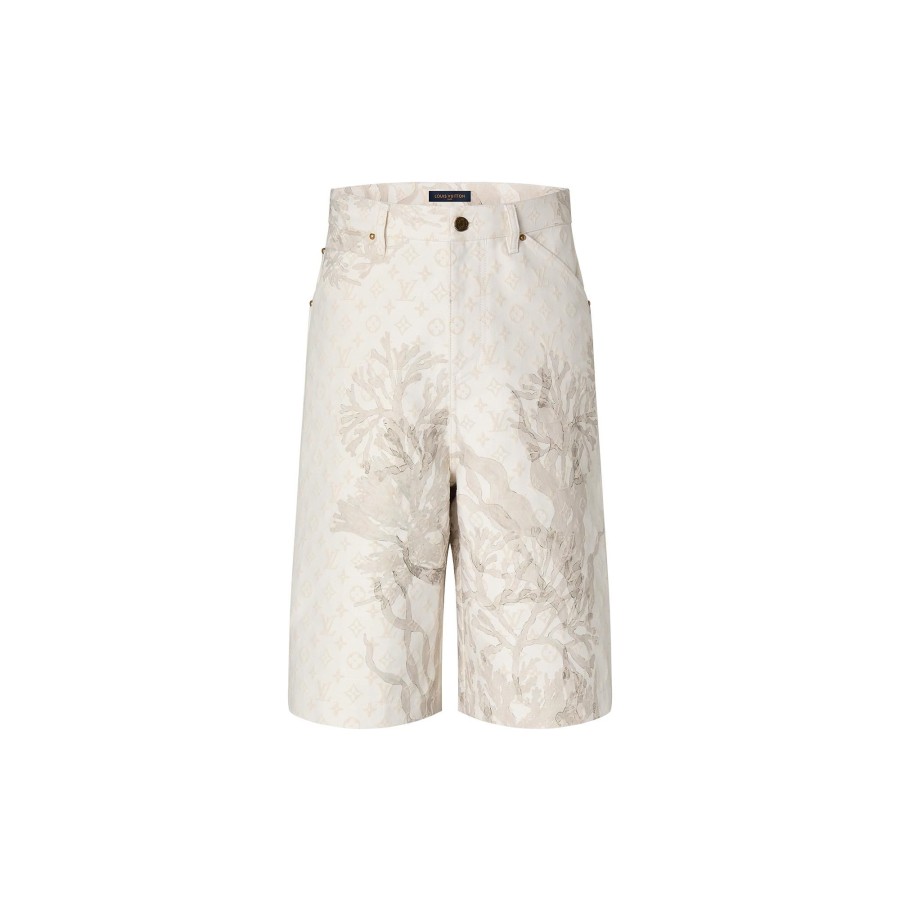 Men Louis Vuitton Pants | Monogram Denim Bermuda Shorts