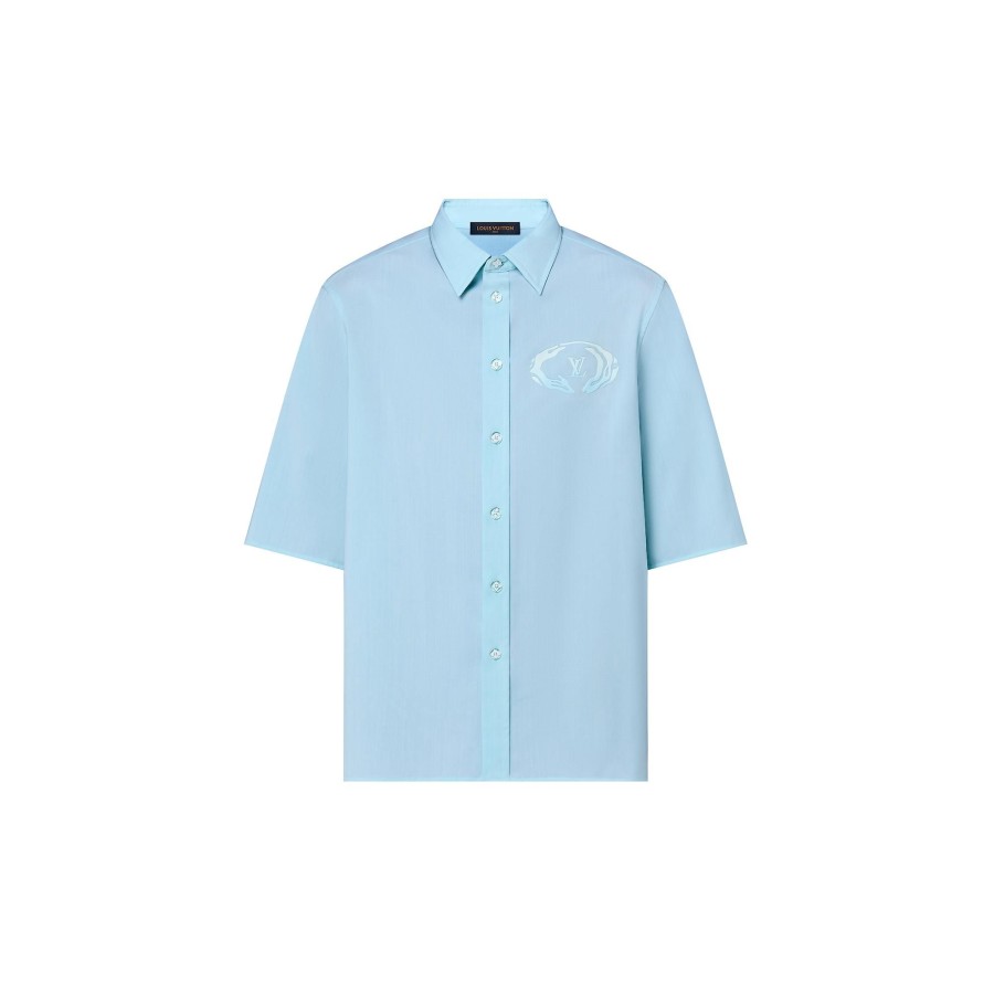 Men Louis Vuitton Shirts | Short-Sleeved Cotton Shirt