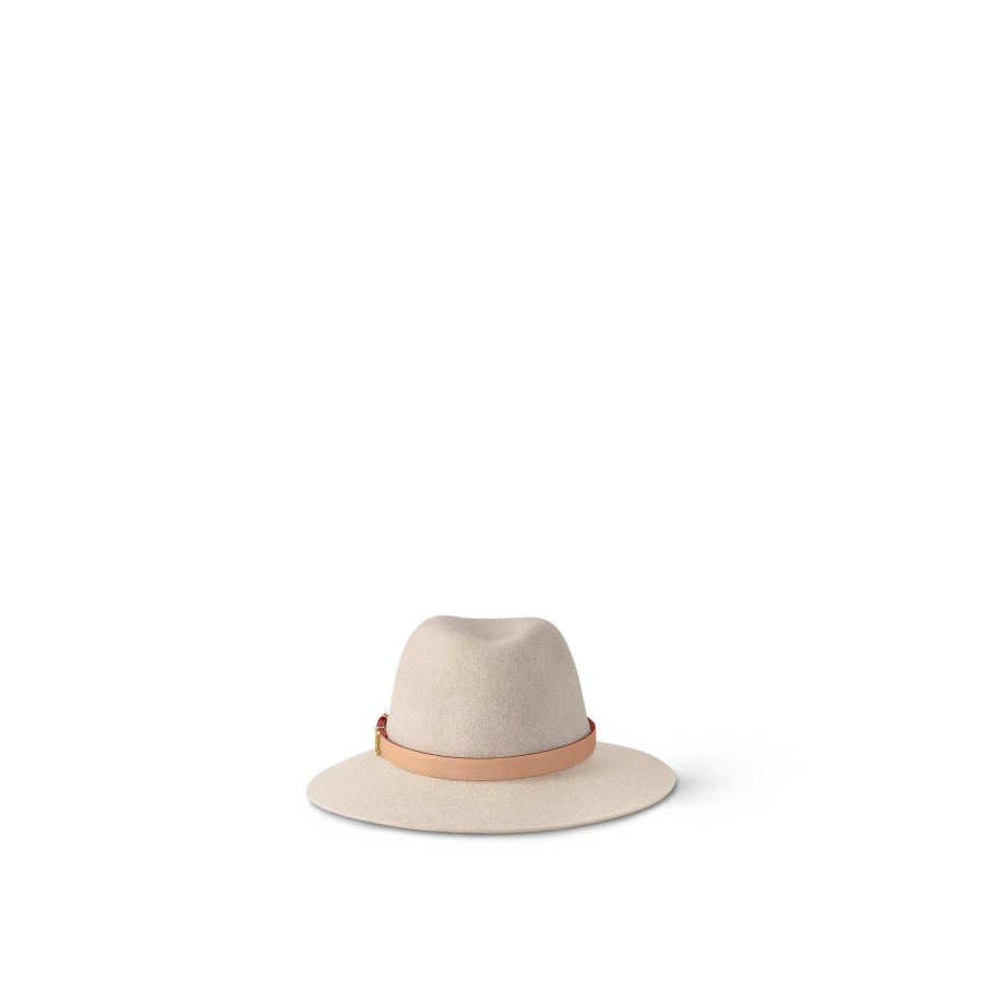 Women Louis Vuitton Hats And Gloves | Felt In Love Fedora Hat Beige