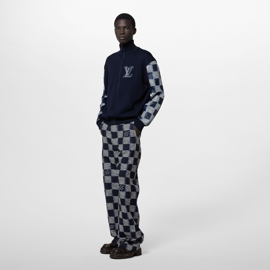 Men Louis Vuitton Knitwear And Sweatshirts | Wool And Leather Tracktop